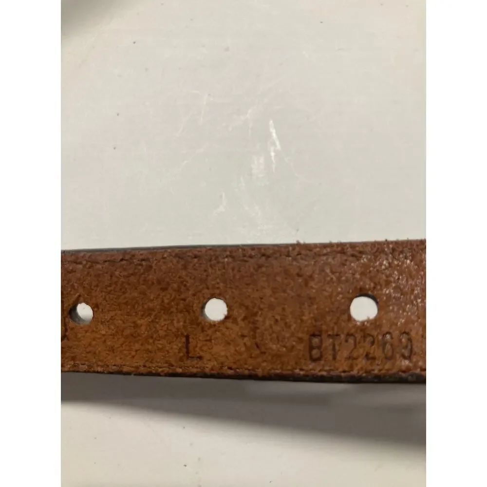 Fossil Brown Leather Belt, Size L
